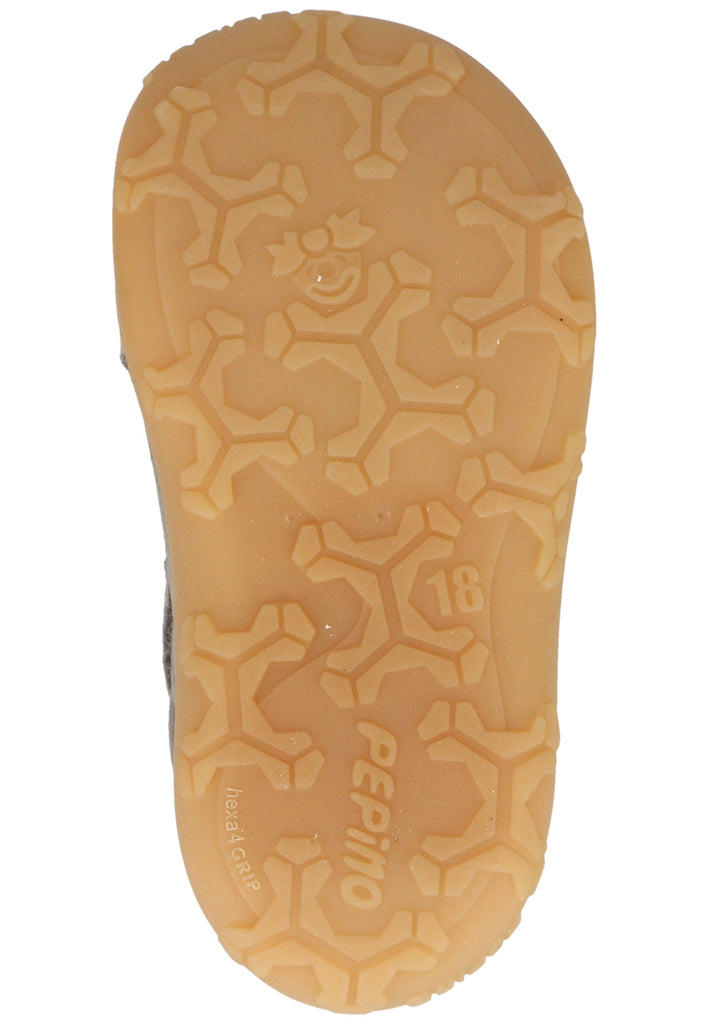 Pepino Halbschuhe Leder Grau/Rosa Warmfutter