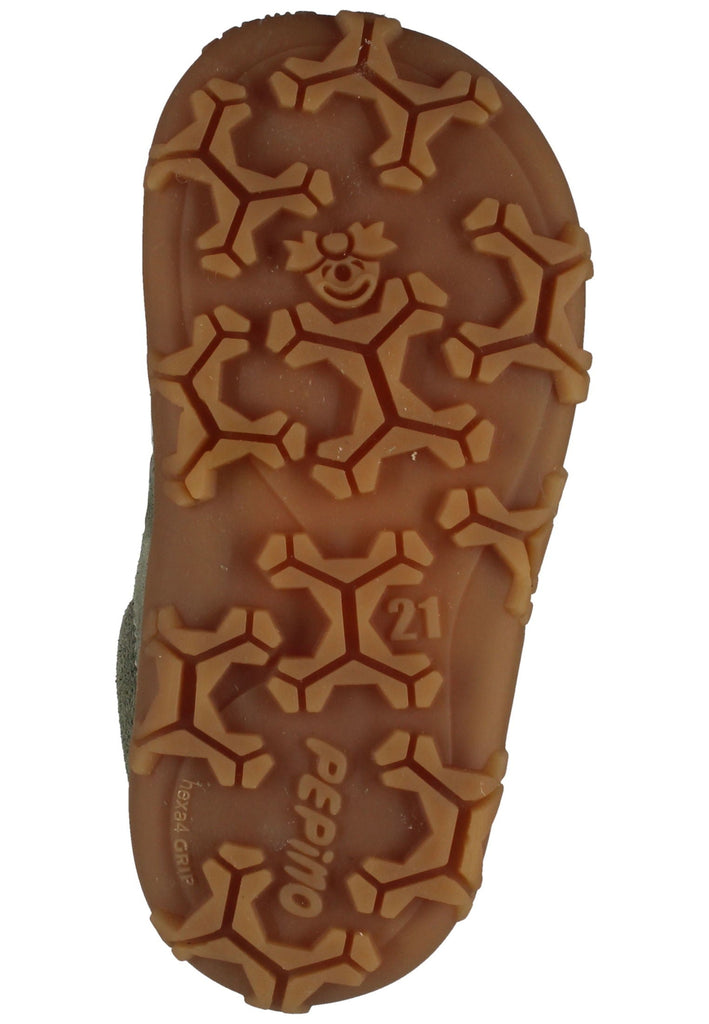 Pepino Halbschuhe Leder Olive Warmfutter