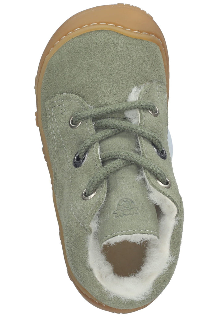 Pepino Halbschuhe Leder Olive Warmfutter