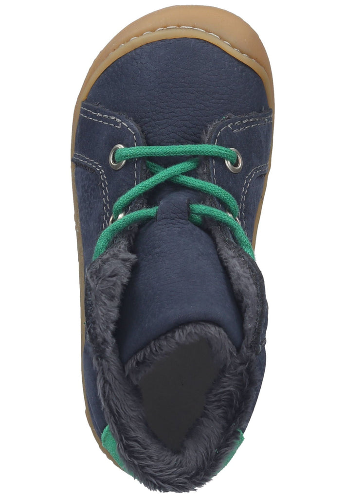 Pepino Halbschuhe Leder/Synthetik Blau/Grün Warmfutter