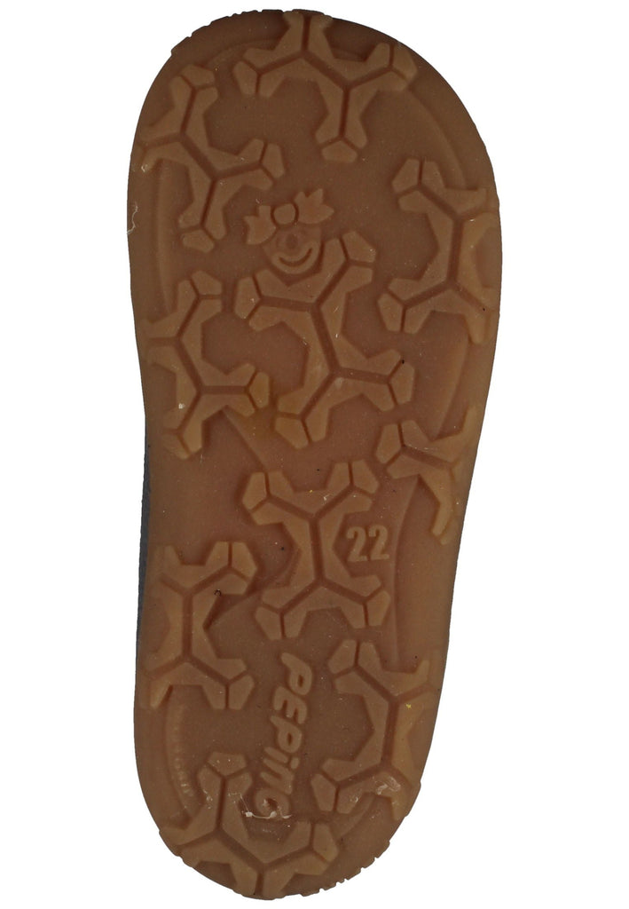 Pepino Halbschuhe Leder/Synthetik Grau/Gelb Warmfutter