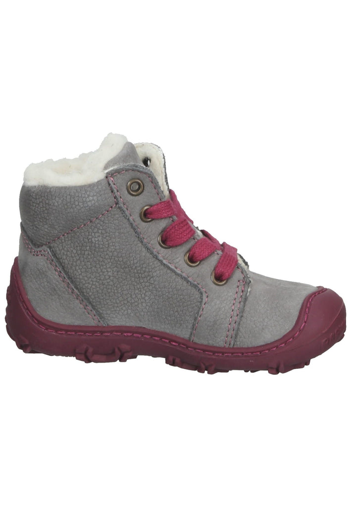 Pepino Halbschuhe Leder/Synthetik Grau/Pink Warmfutter