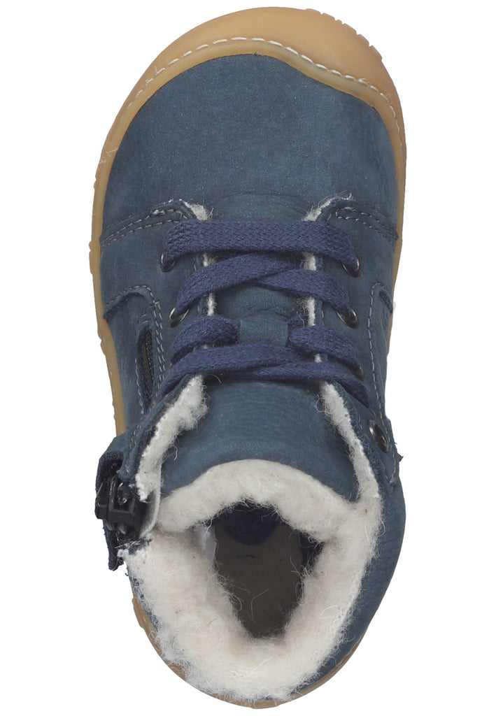 Pepino Halbschuhe Leder/Synthetik Mittelblau Warmfutter