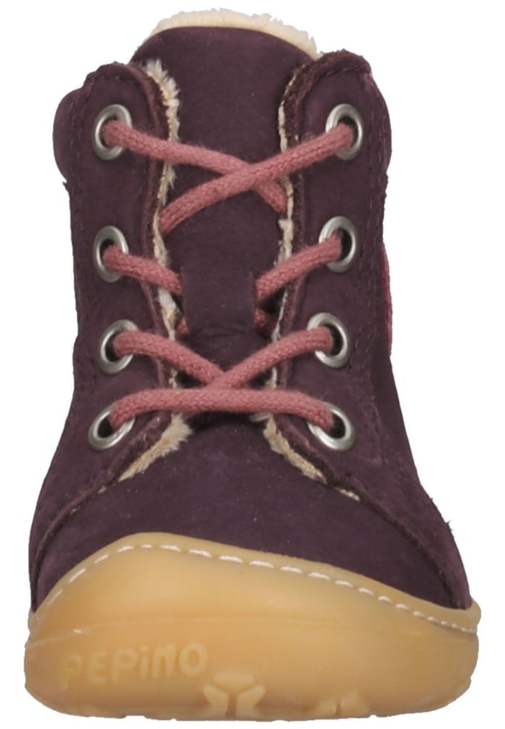 Pepino Halbschuhe Leder/Synthetik Pflaume Warmfutter