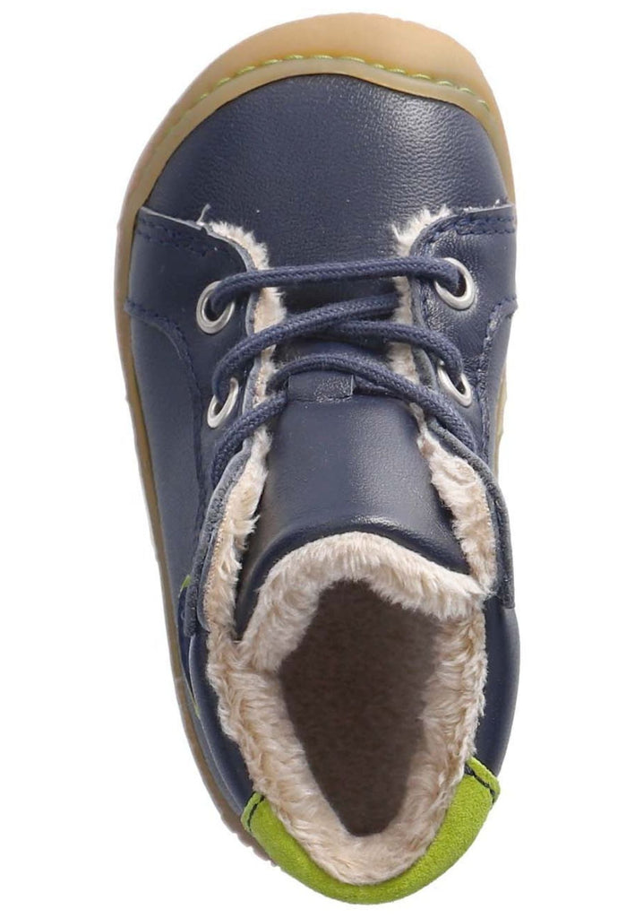 Pepino Halbschuhe Leder/Textil Dunkelblau Warmfutter