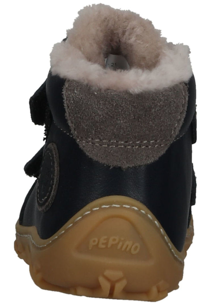 Pepino Halbschuhe Leder/Textil Dunkelblau Warmfutter