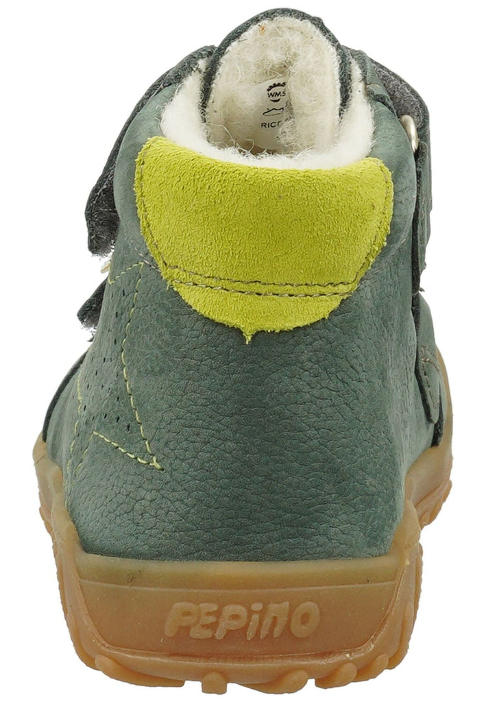 Pepino Halbschuhe Leder/Textil Grün Warmfutter