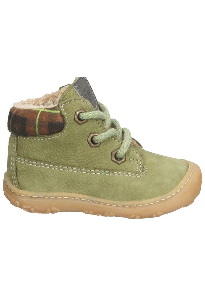 Pepino Halbschuhe Leder/Textil Oliv Warmfutter