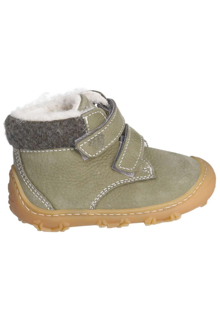 Pepino Halbschuhe Leder/Textil Olive Warmfutter