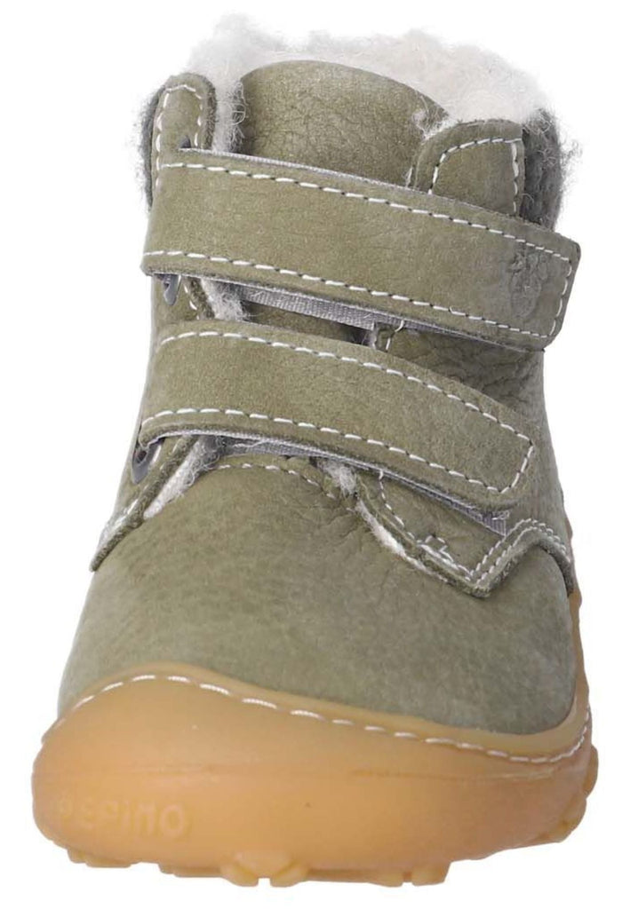 Pepino Halbschuhe Leder/Textil Olive Warmfutter