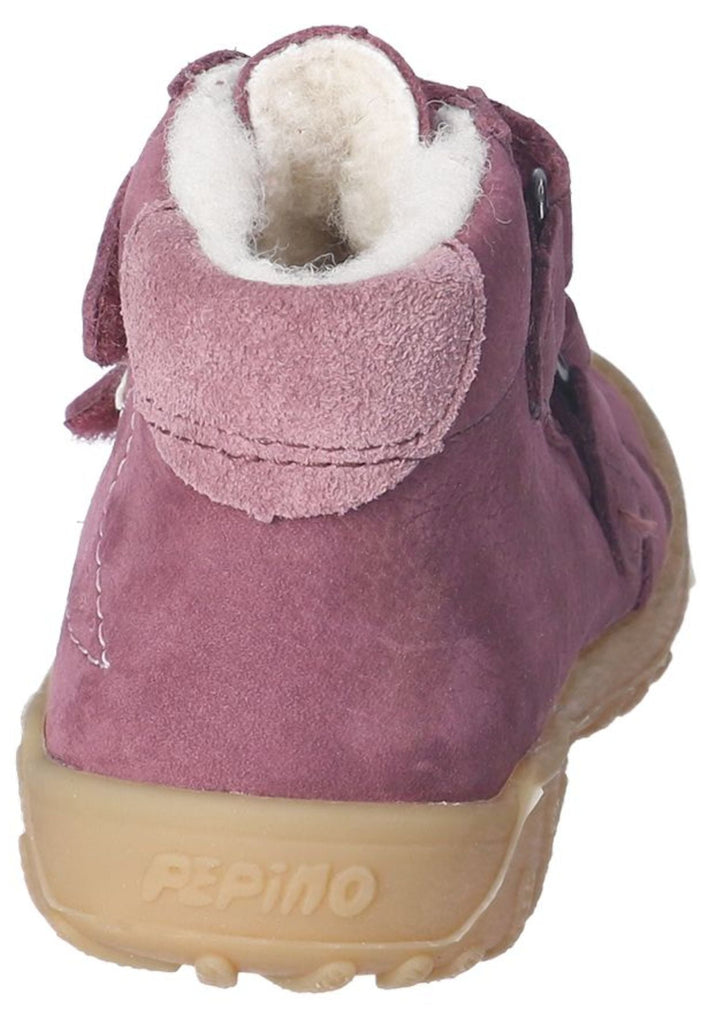 Pepino Halbschuhe Leder/Textil Pflaume Warmfutter