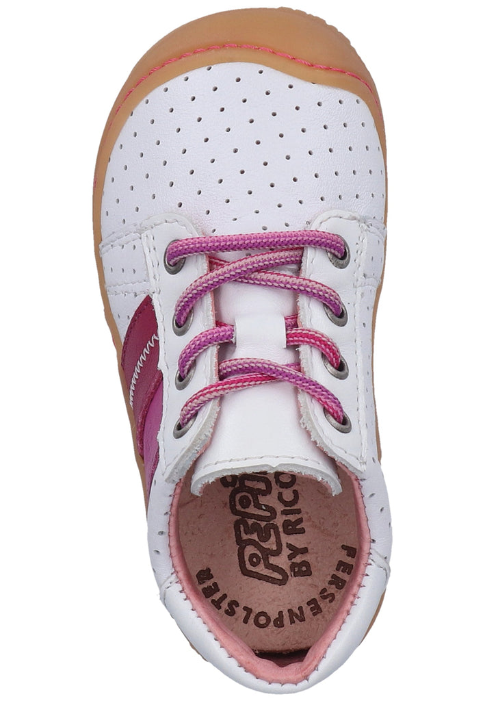 Pepino Halbschuhe Leder Weiß/Pink