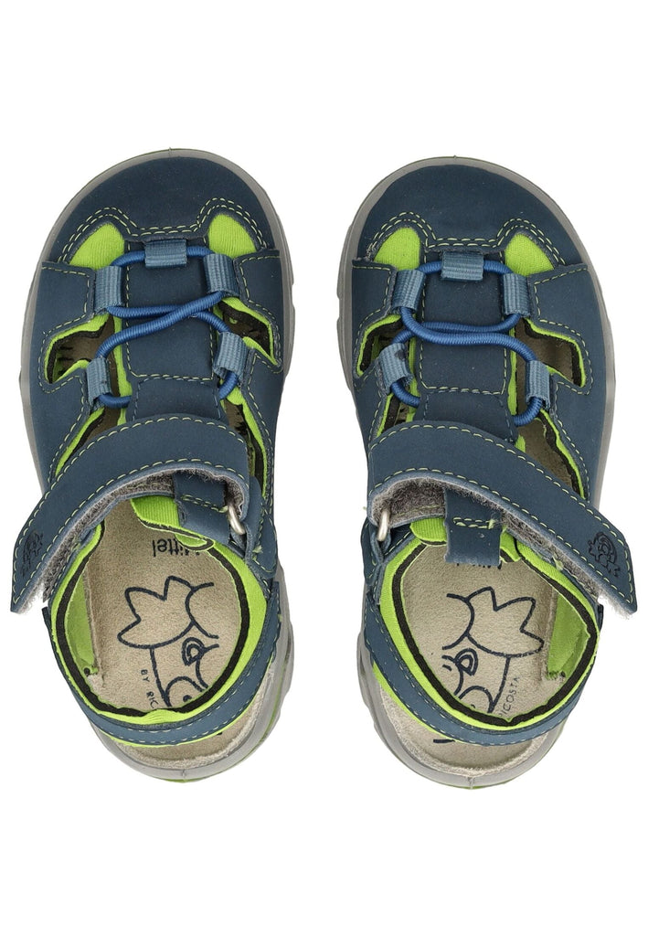 Pepino Halbschuhe Lederimitat/Textil Blau/Grün