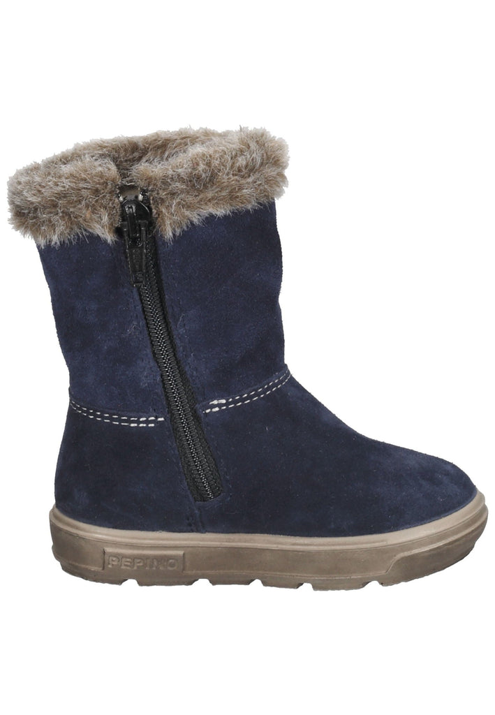Pepino Stiefel Leder Dunkelblau Warmfutter