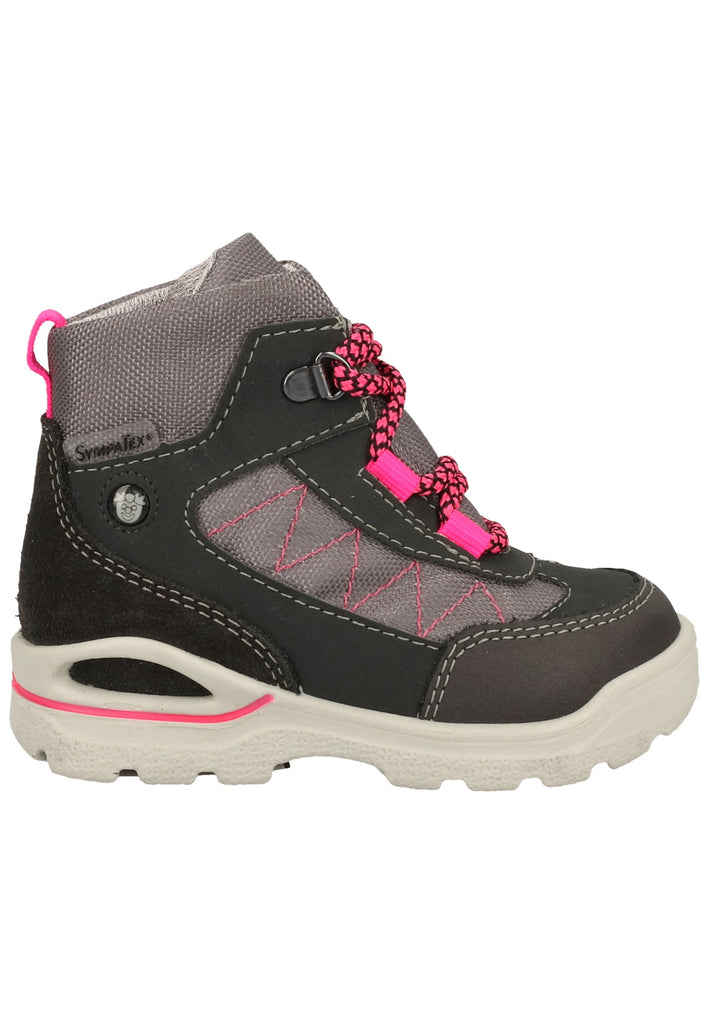 Pepino Stiefel Leder/Synthetik Grau/Pink Warmfutter