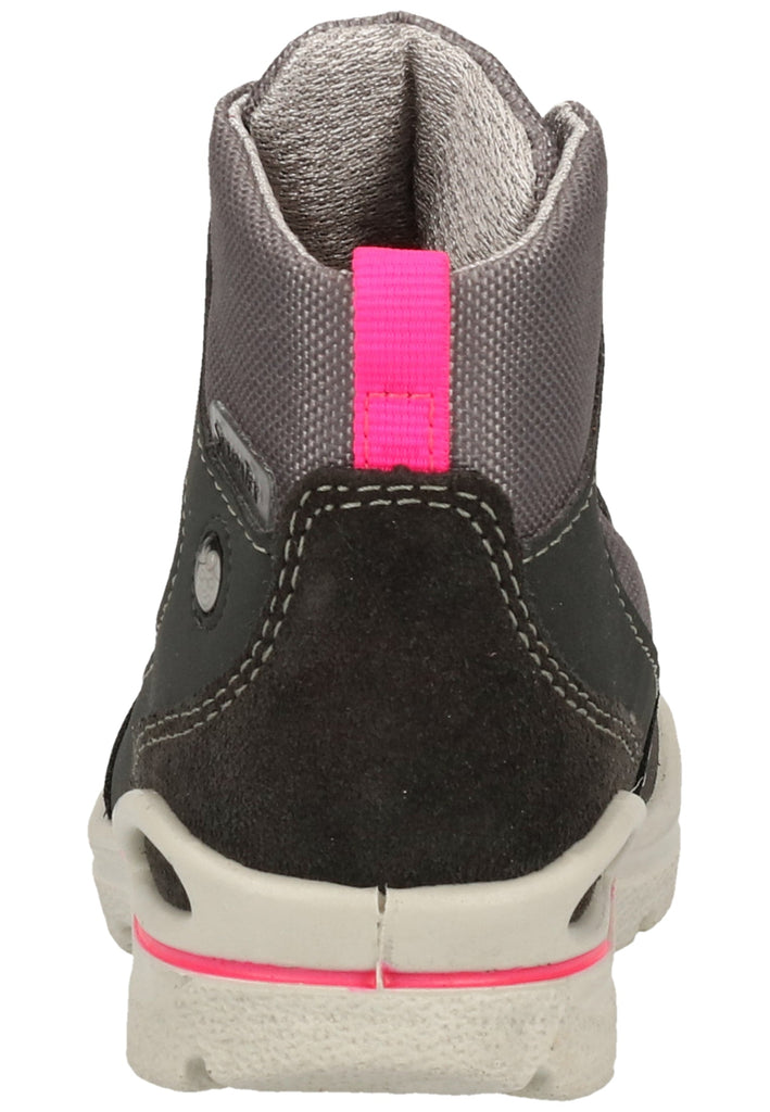 Pepino Stiefel Leder/Synthetik Grau/Pink Warmfutter