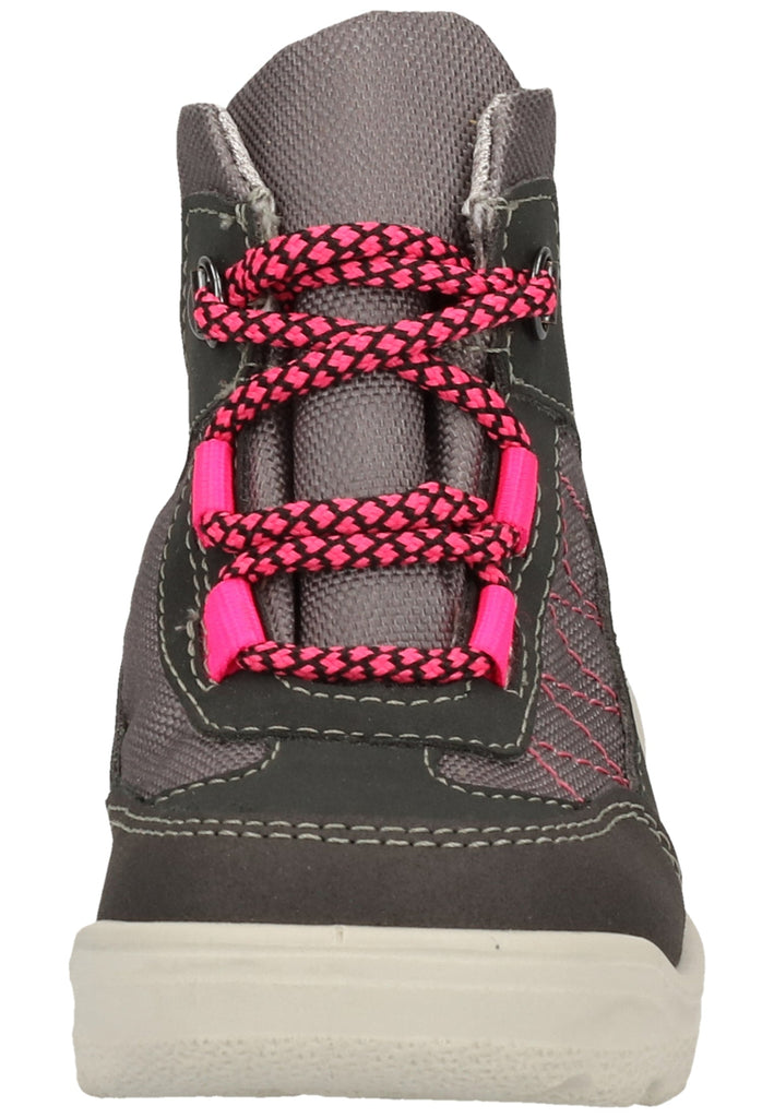 Pepino Stiefel Leder/Synthetik Grau/Pink Warmfutter