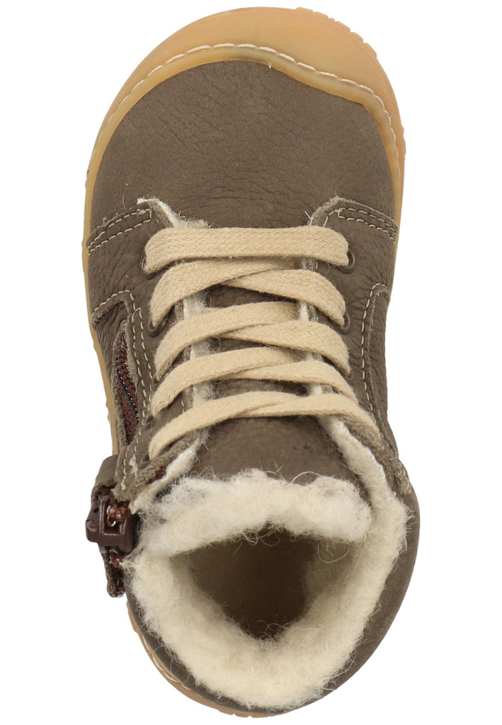 Pepino Stiefel Leder/Synthetik Hellgrau Warmfutter