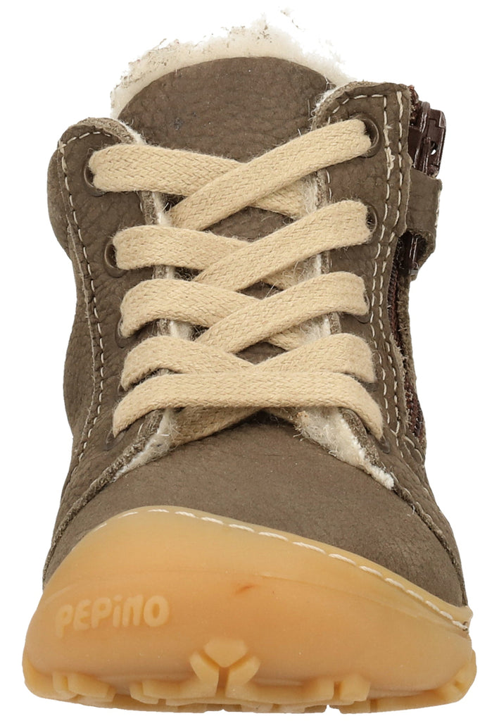 Pepino Stiefel Leder/Synthetik Hellgrau Warmfutter