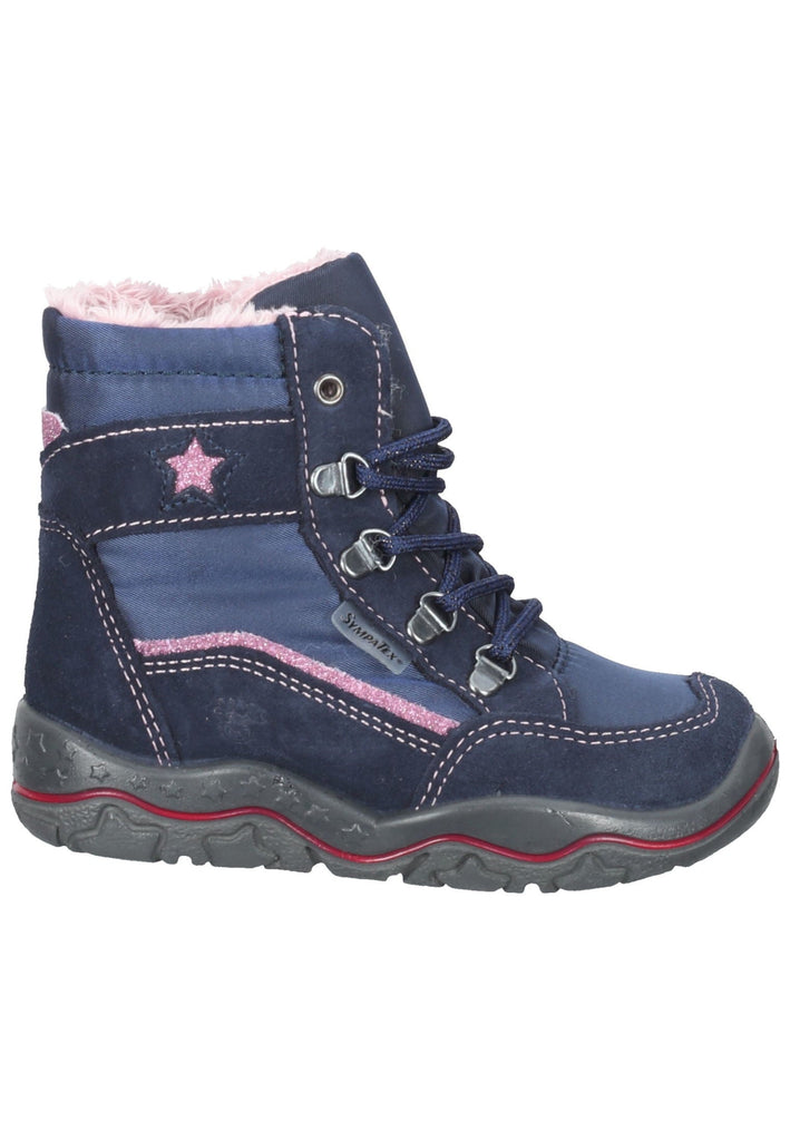 Pepino Stiefel Leder/Textil Dunkelblau Warmfutter