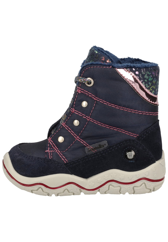Pepino Stiefel Leder/Textil Marine Warmfutter