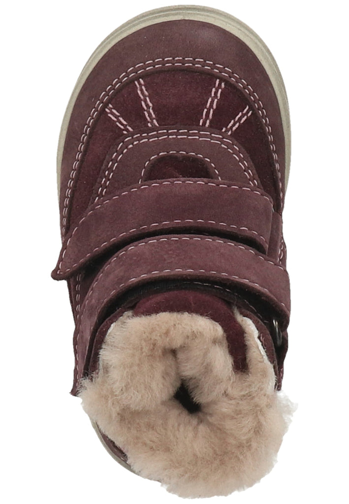 Pepino Stiefel Leder/Textil Pflaume Warmfutter