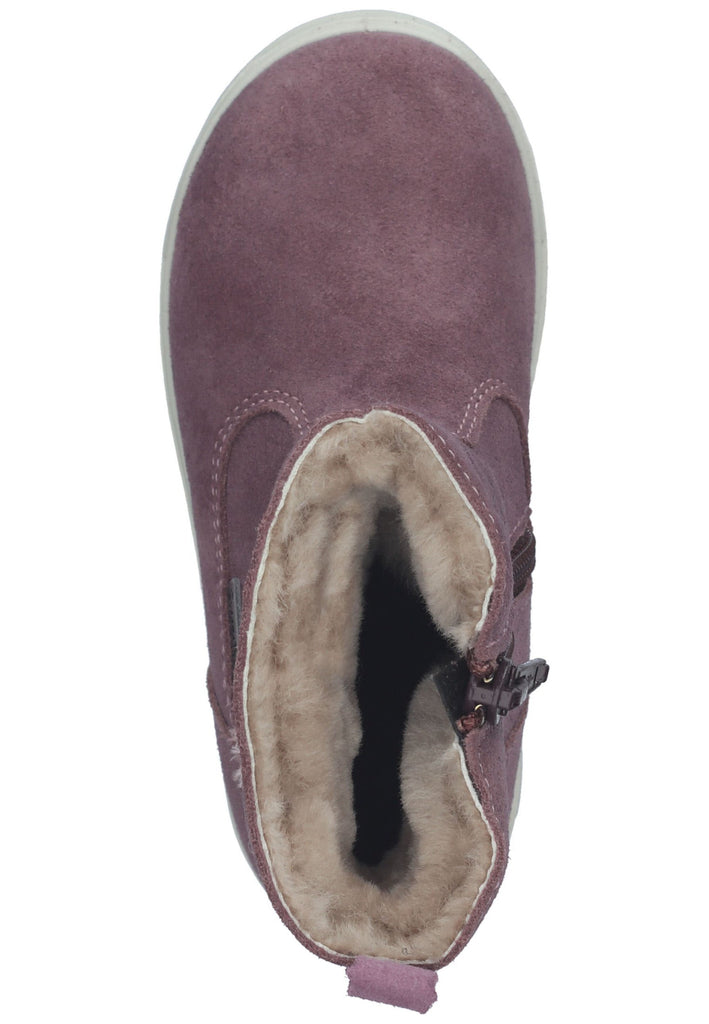 Pepino Stiefel Leder/Textil Pflaume Warmfutter