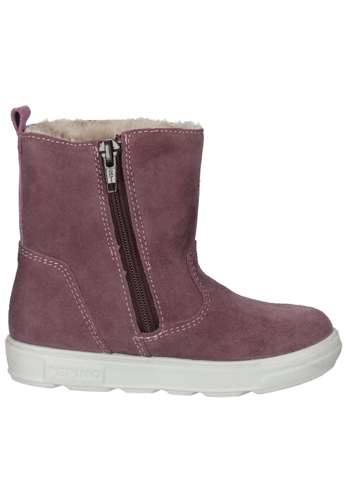 Pepino Stiefel Leder/Textil Pflaume Warmfutter