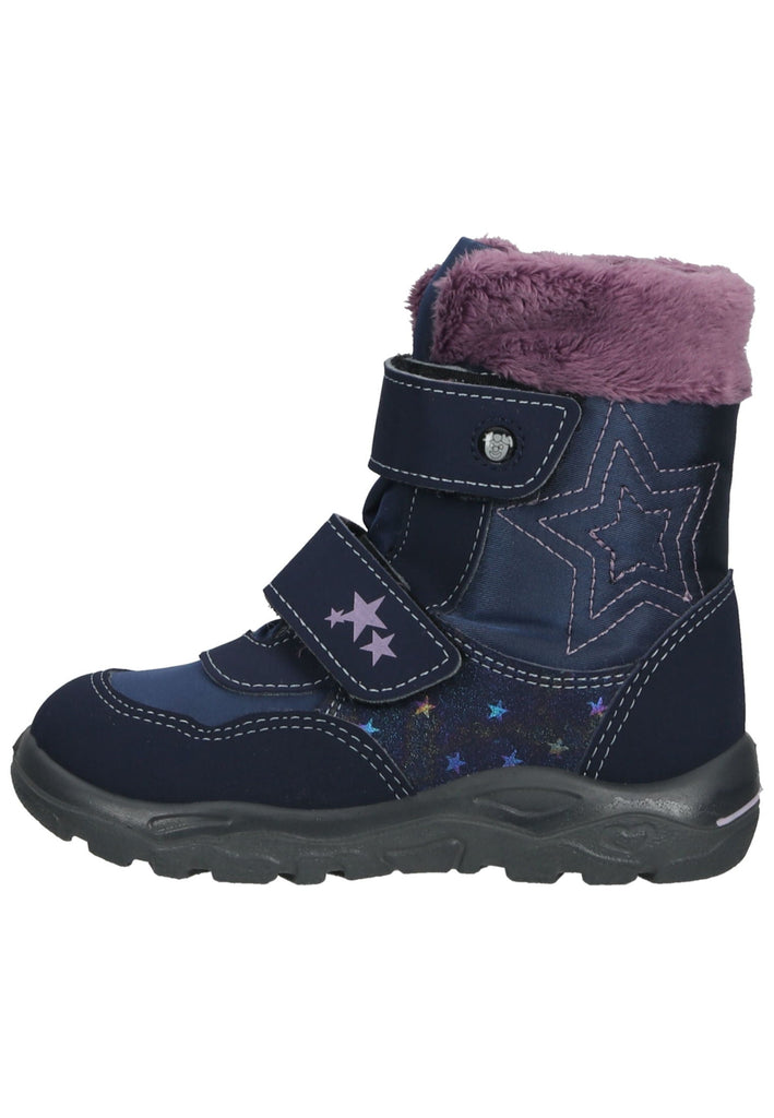 Pepino Stiefel Lederimitat/Textil Blau/Multi Warmfutter