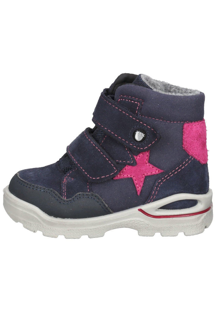 Pepino Stiefel Lederimitat/Textil Blau/Pink Warmfutter