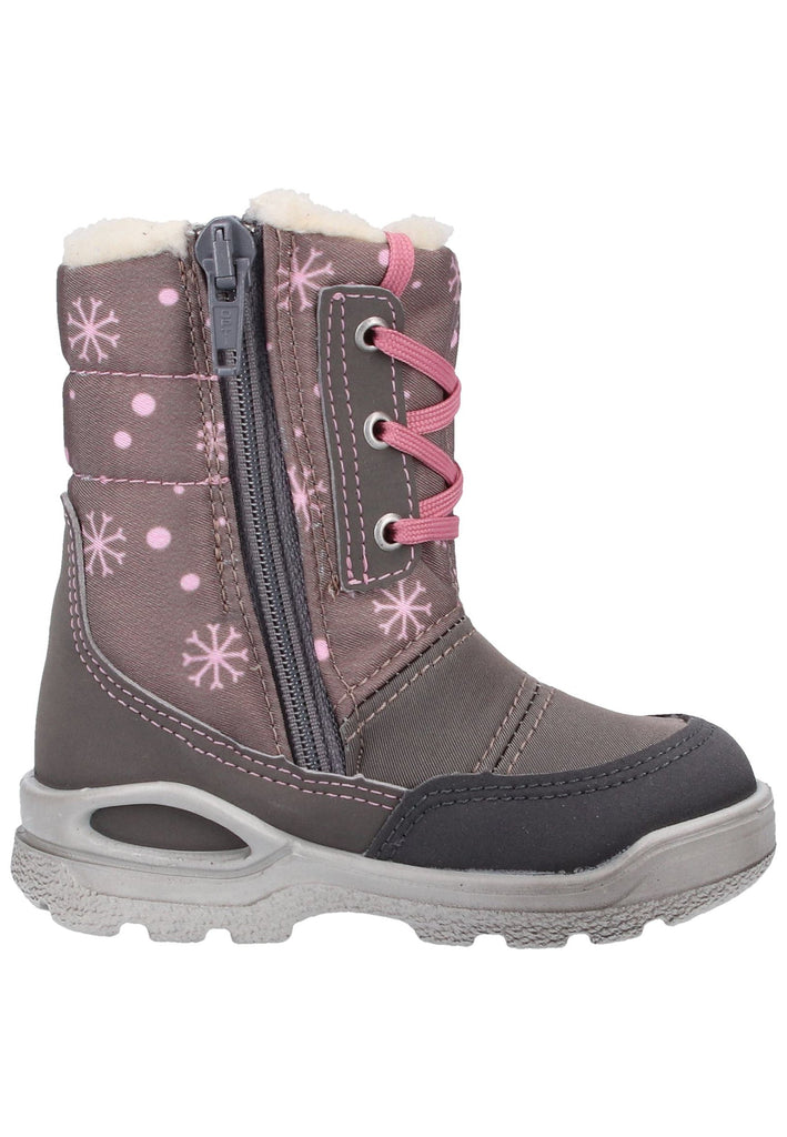 Pepino Stiefel Lederimitat/Textil Braun/Grau Warmfutter