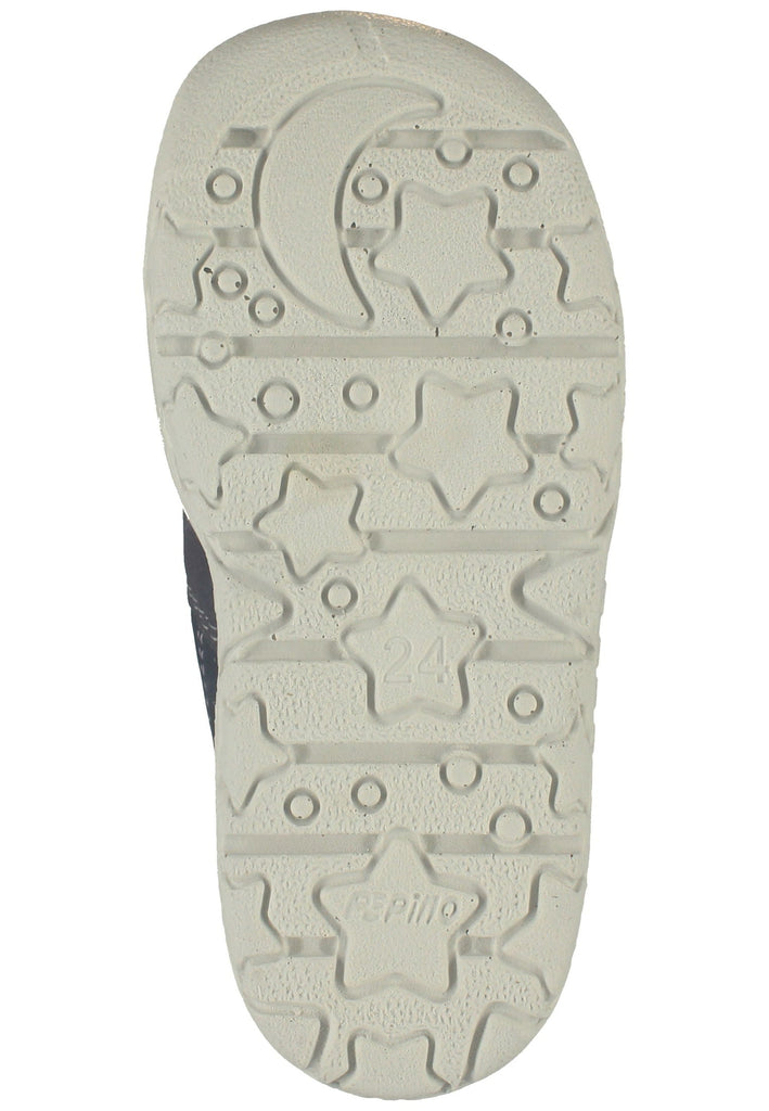 Pepino Stiefel Lederimitat/Textil Grau/Pink Warmfutter