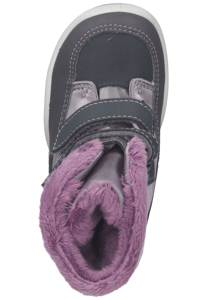 Pepino Stiefel Lederimitat/Textil Grau/Pink Warmfutter