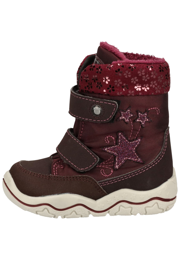 Pepino Stiefel Lederimitat/Textil Lila Warmfutter