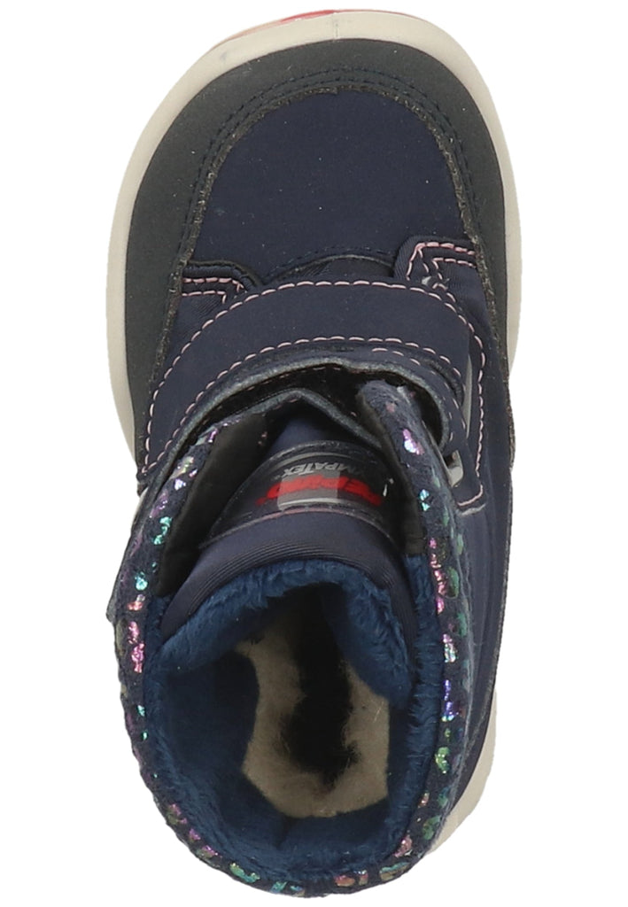 Pepino Stiefel Lederimitat/Textil Marine Warmfutter