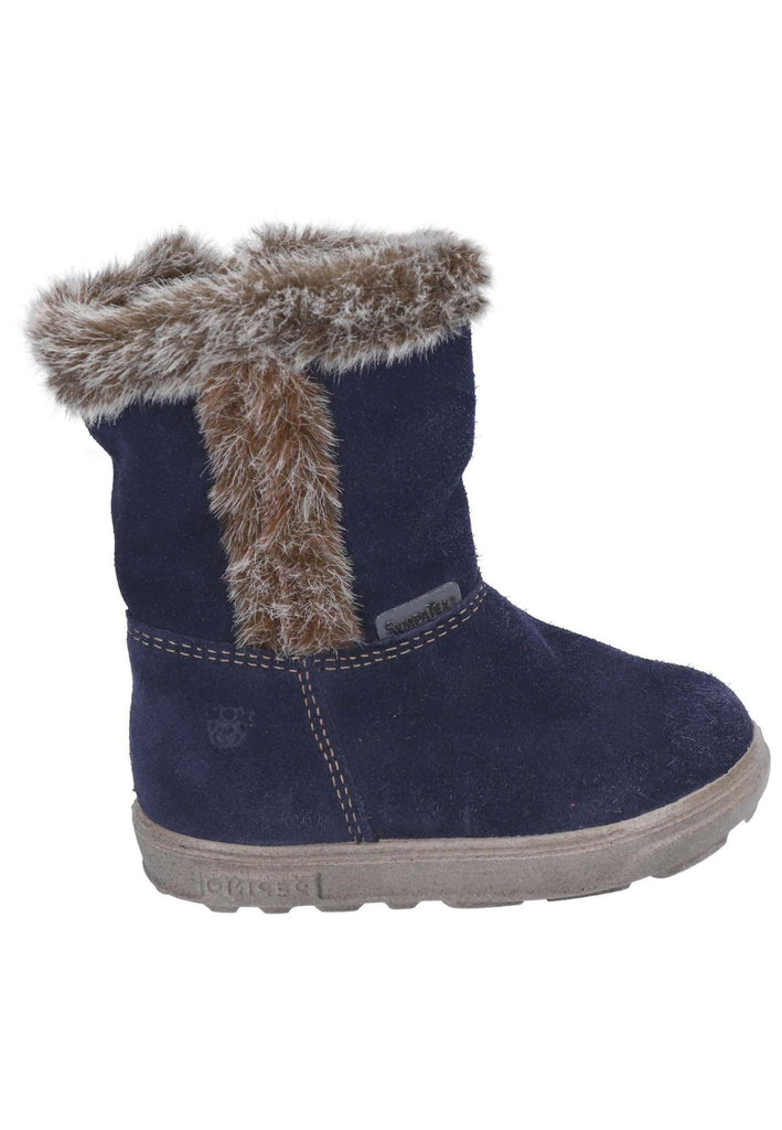 Pepino Stiefel Veloursleder Dunkelblau Warmfutter