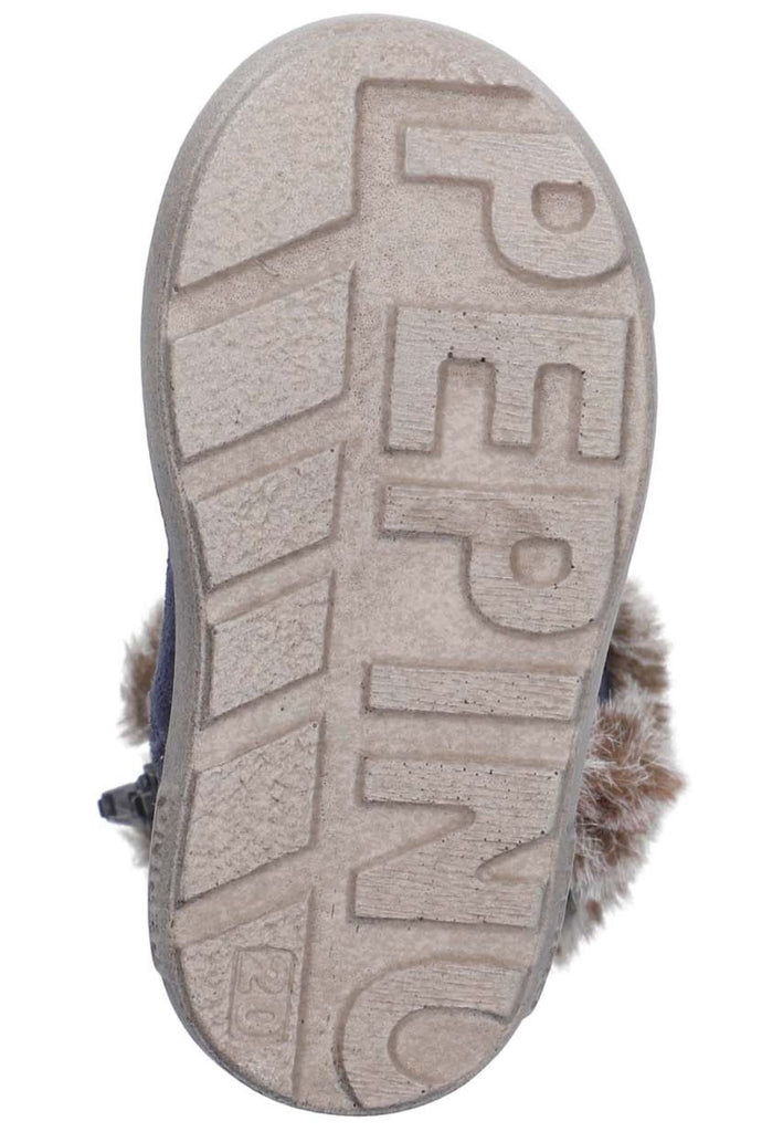 Pepino Stiefel Veloursleder Dunkelblau Warmfutter