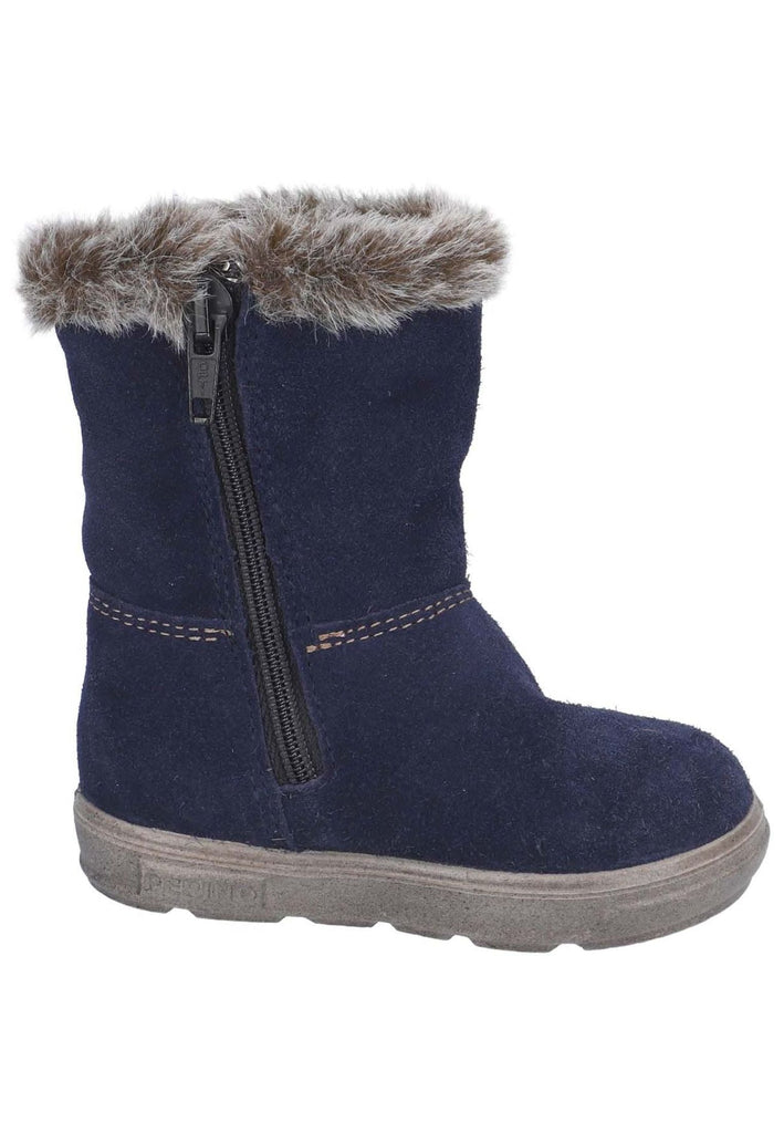 Pepino Stiefel Veloursleder Dunkelblau Warmfutter