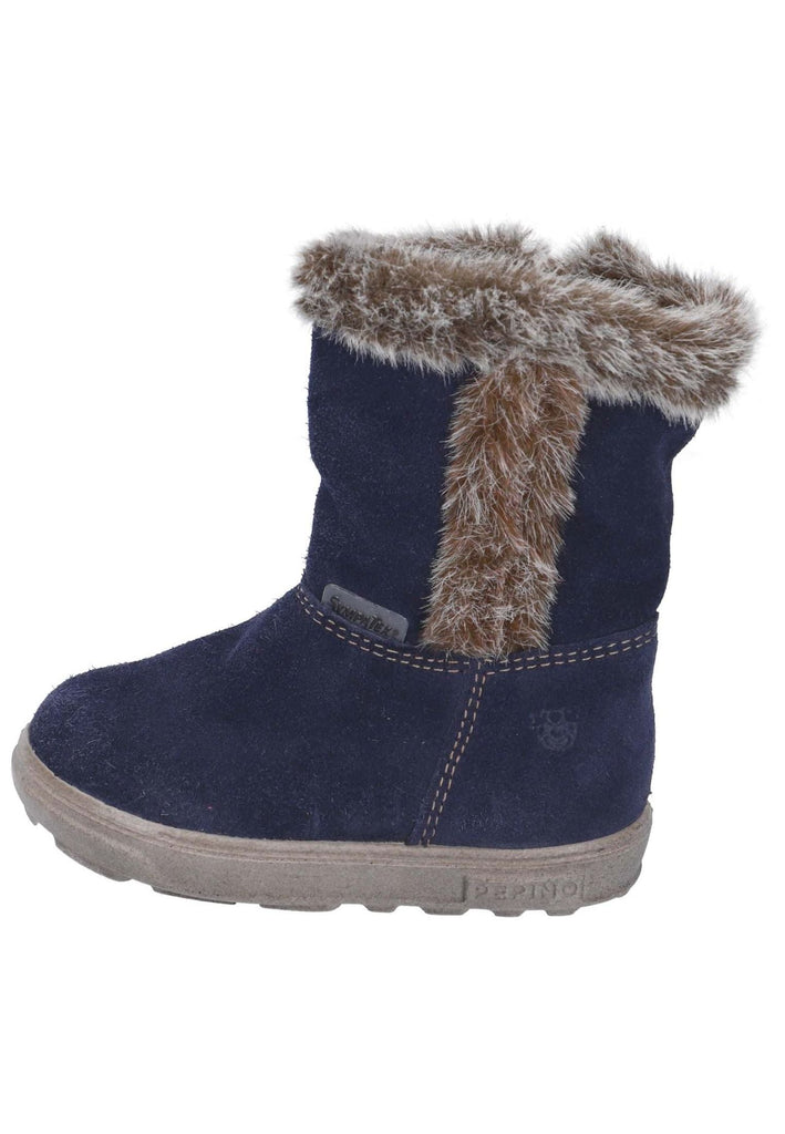 Pepino Stiefel Veloursleder Dunkelblau Warmfutter