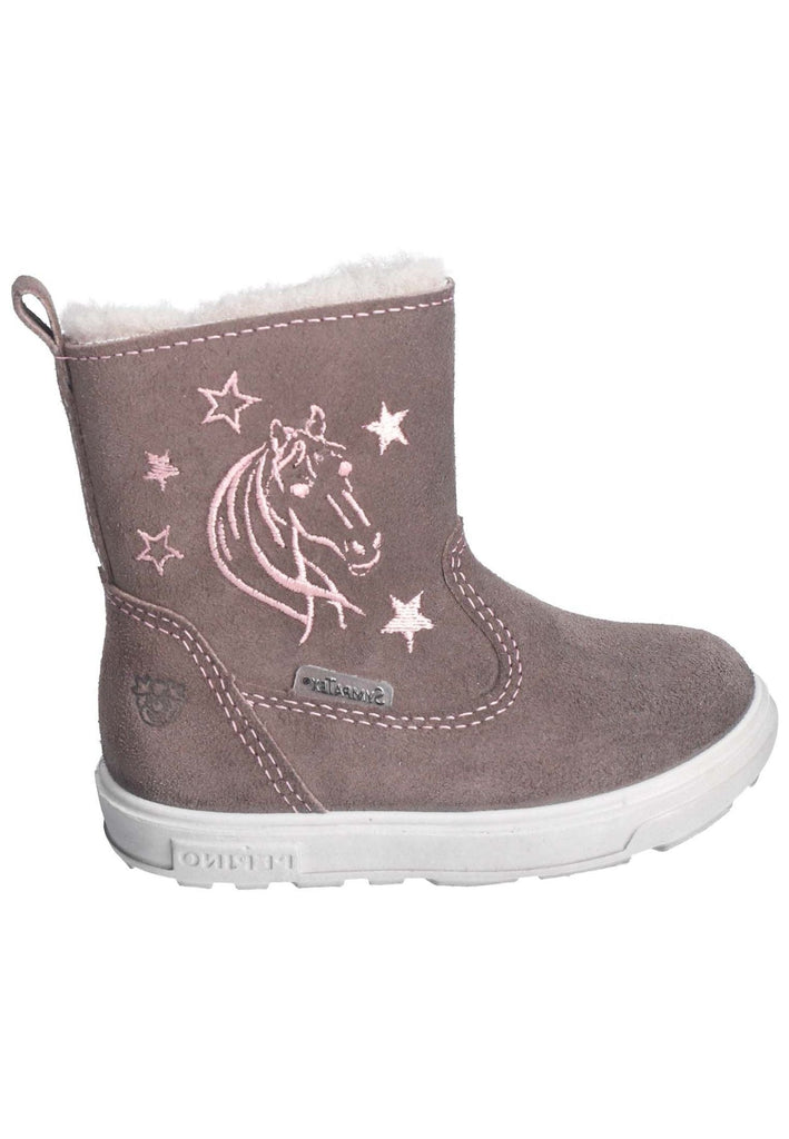 Pepino Stiefel Veloursleder Grau/Braun Warmfutter