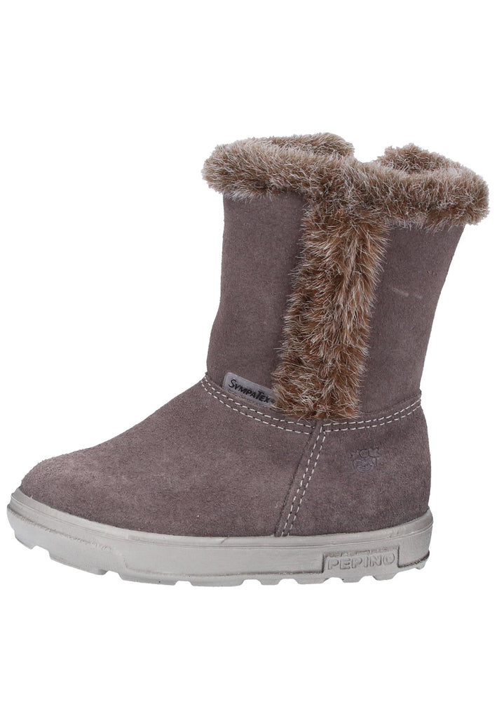 Pepino Stiefel Veloursleder Grau Warmfutter