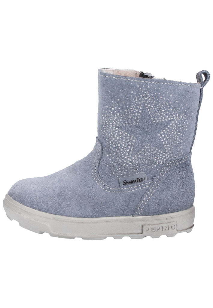 Pepino Stiefel Veloursleder Hellblau Warmfutter