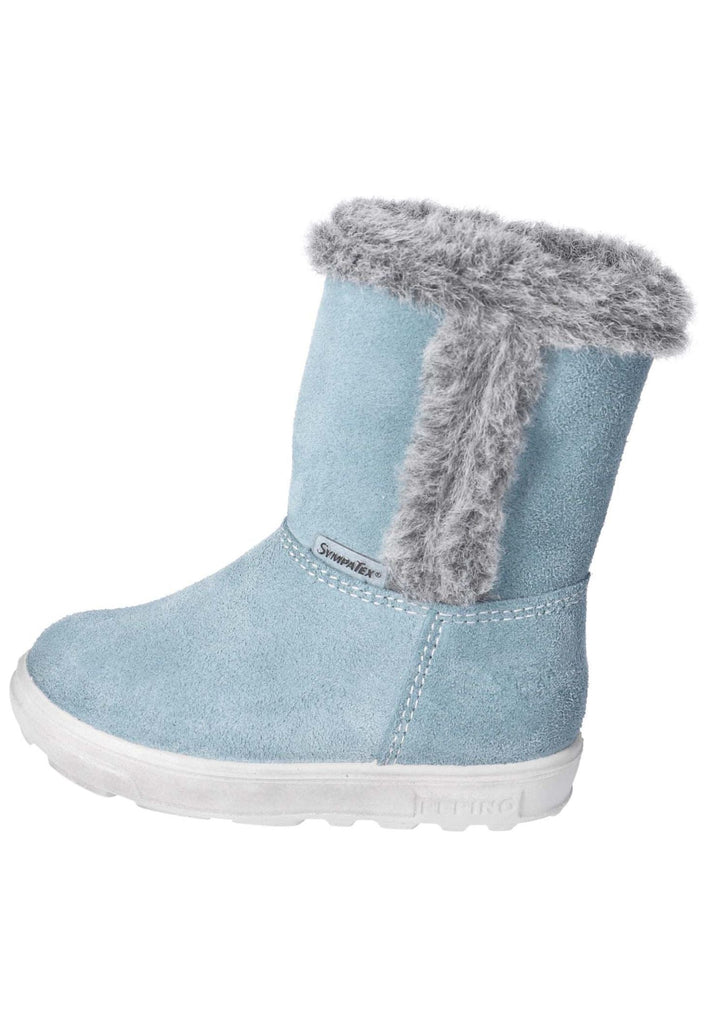 Pepino Stiefel Veloursleder Hellblau Warmfutter