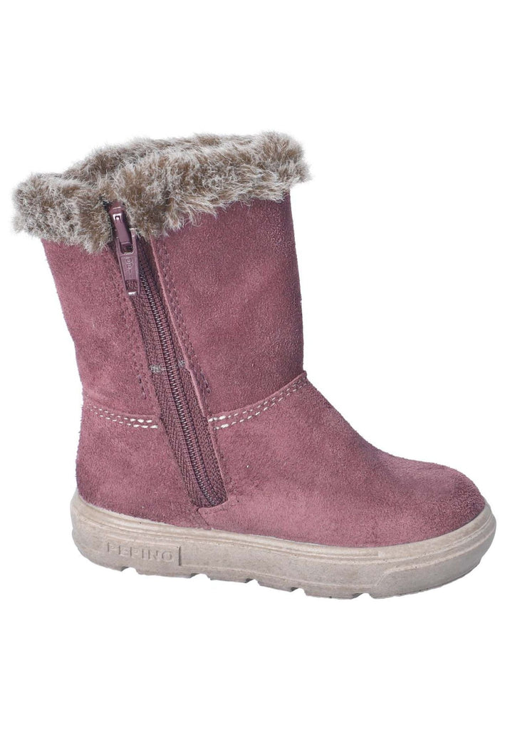 Pepino Stiefel Veloursleder Pflaume Warmfutter