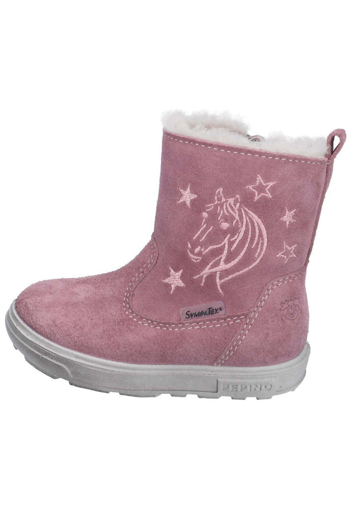 Pepino Stiefel Veloursleder Rosa Warmfutter