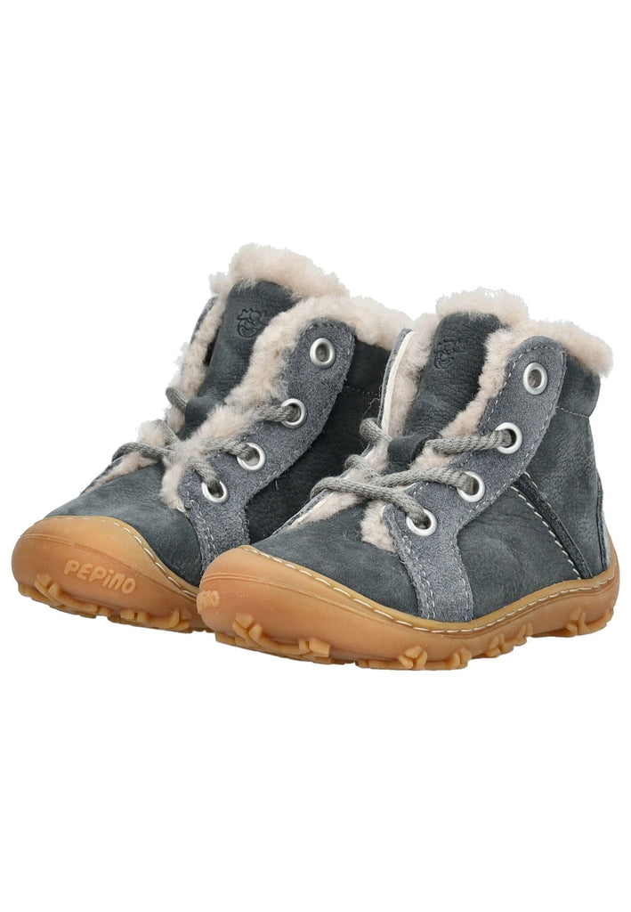 Pepino Stiefelette Leder Blau Warmfutter