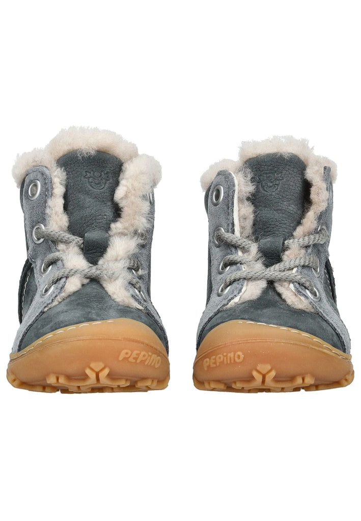 Pepino Stiefelette Leder Blau Warmfutter