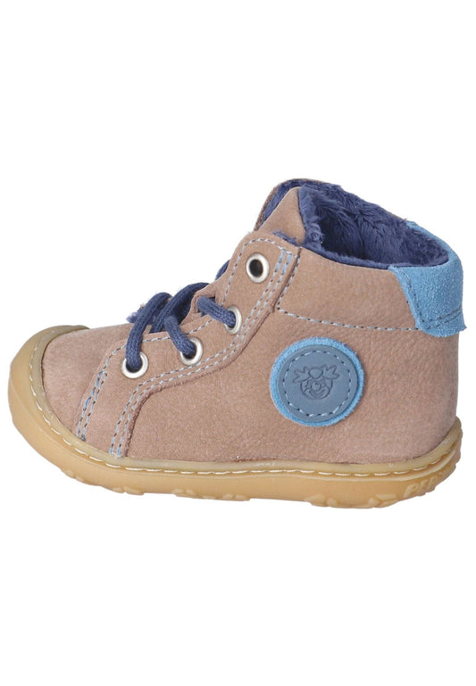 Pepino Stiefelette Leder Braun/Blau Warmfutter