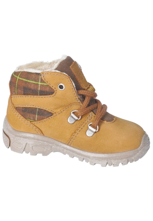Pepino Stiefelette Leder Gelb/Braun Warmfutter