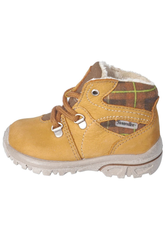 Pepino Stiefelette Leder Gelb/Braun Warmfutter